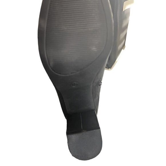 MIA Carla Black Ankle Bootie Block Heel Zipper Closure - Picture 6 of 8